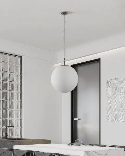 Eglo PIEDALE 63271 - Lustră suspendată pe cablu, 1xE27/60W/230V, Ø 43 cm, crom mat