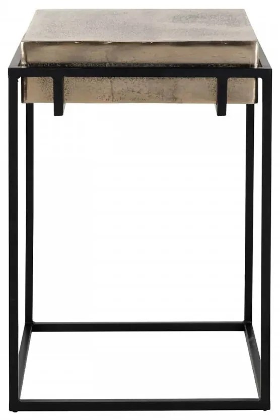 Masuta de cafea patrata din metal Calloway 61x42x42 cm aurie