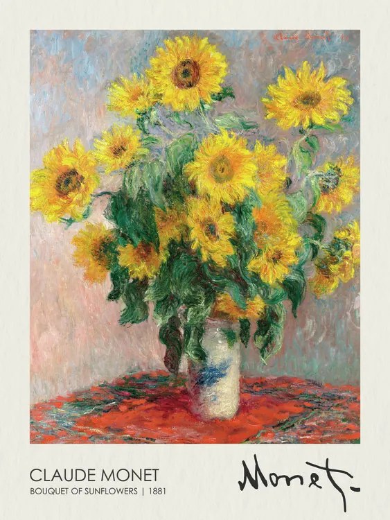 Reproducere Bouquet of Sunflowers (1881), Claude Monet