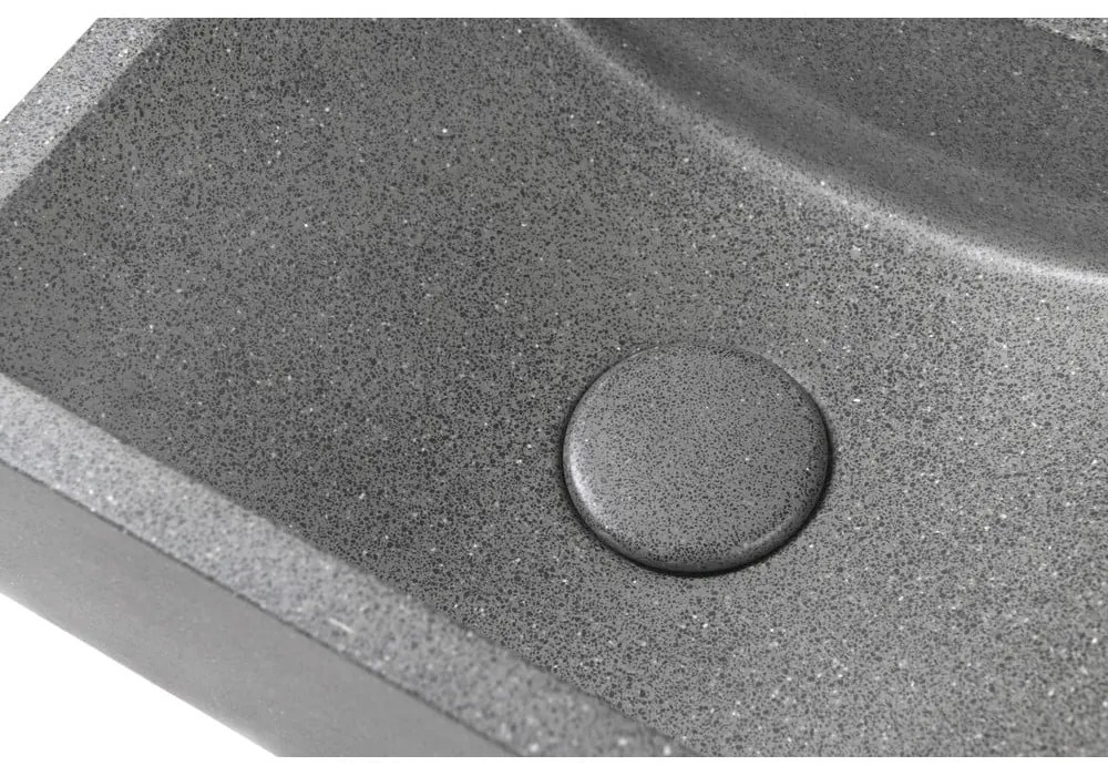 Chiuvetă mică pentru WC gri închis din beton 40x22 cm Crest – Sapho