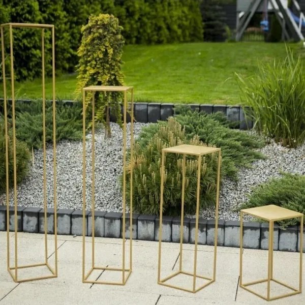 Suport pentru flori 100x24 cm, culoare aurie