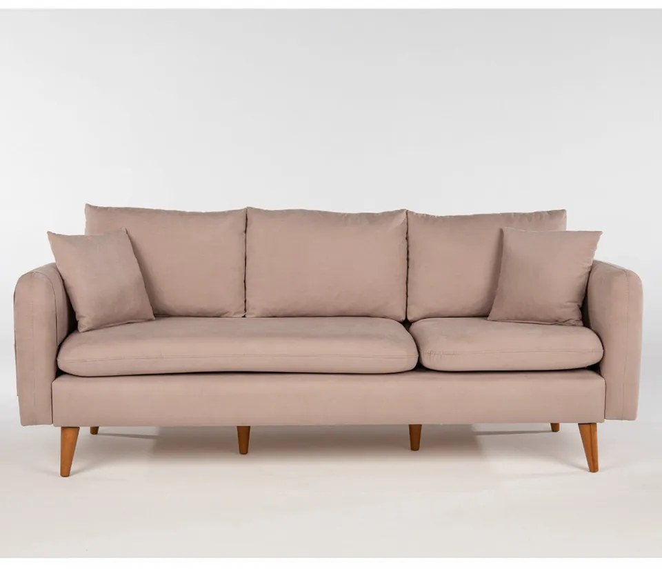 Canapea cu 3 Locuri Sofia, 215 x 91 x 85 cm, Bej