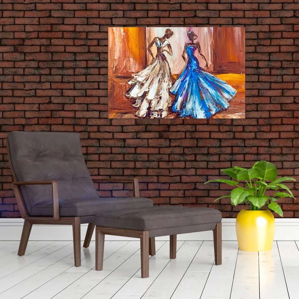 Tablou - Dansatoare, pictură în ulei (90x60 cm)
