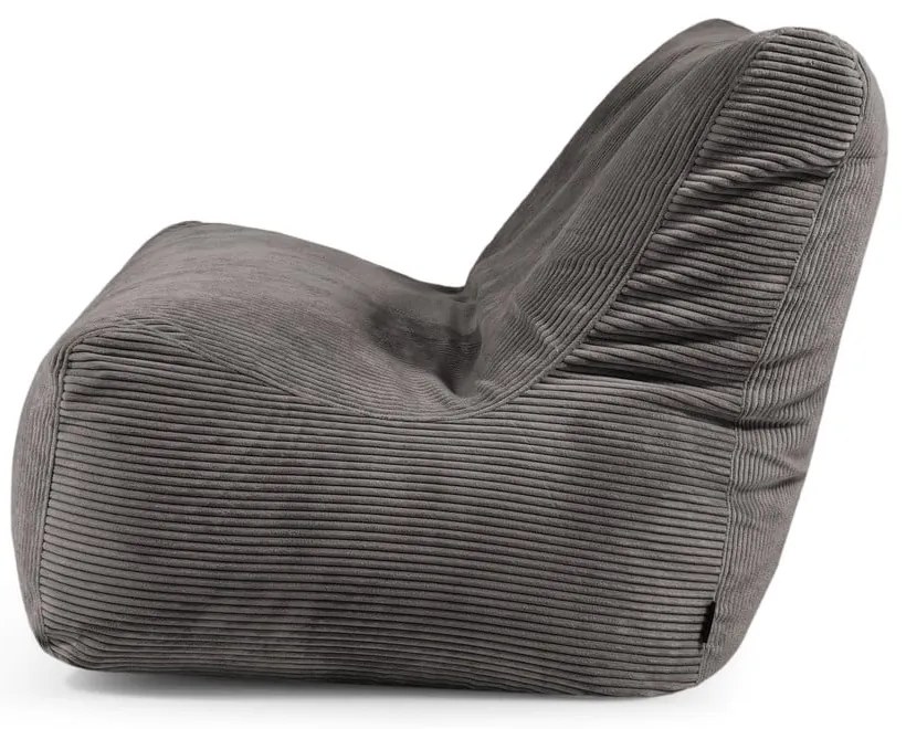 Fotoliu bean bag galben muștar cu tapițerie din catifea reiată Sofa Seat Lounge – SLOWDOWN