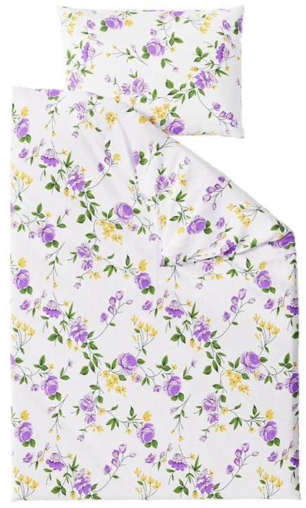 Lenjerie de pat creponata SPRING GARDEN violet Dimensiune lenjerie de pat: 70 x 90 cm | 140 x 200 cm