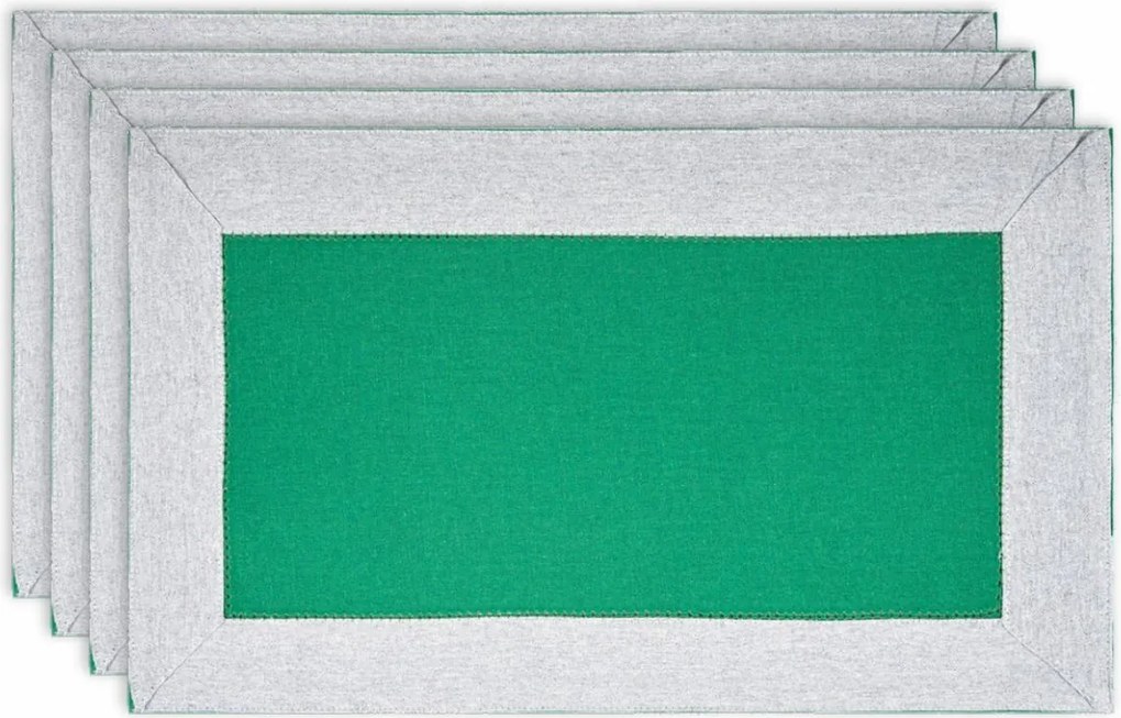 Set avantajos de naproane de masă Heda verde, 30 x 50 cm, 4 bucăți