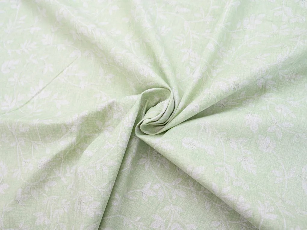 Lenjerie de pat din bumbac Renforcé GREEN FLOWERS verde Dimensiunile lenjeriei: 70 x 90 cm | 140 x 200 cm