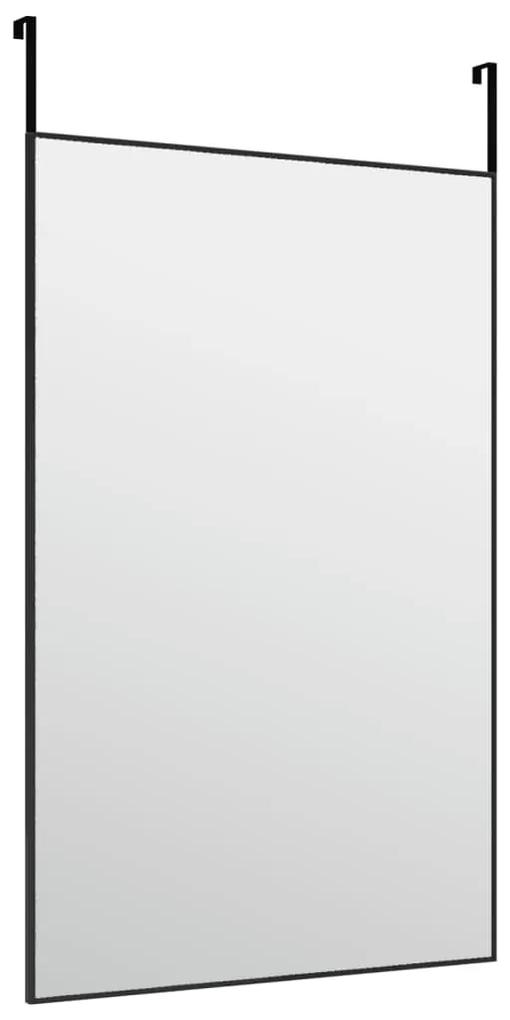 Oglinda pentru usa, negru, 50x80 cm, sticla si aluminiu 1, Negru, 50 x 80 cm