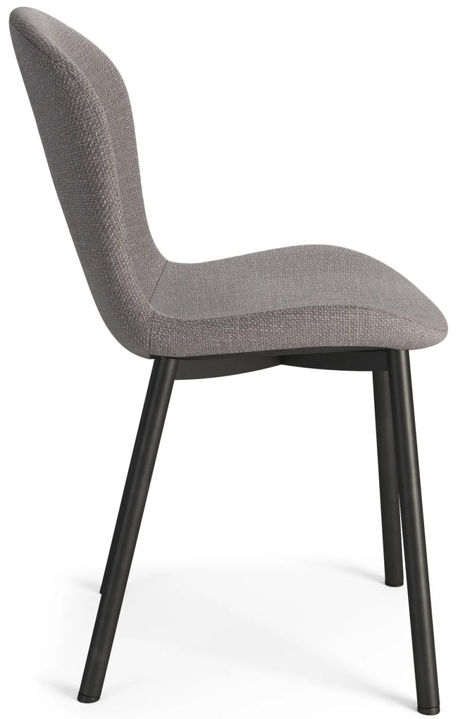 MAZZONI EXPORT FIORA Gri deschis Taupe (material Basel 34) - SCAUN MODERN TAPIȚAT PENTRU SALON/SUFRAGERIE LOFT