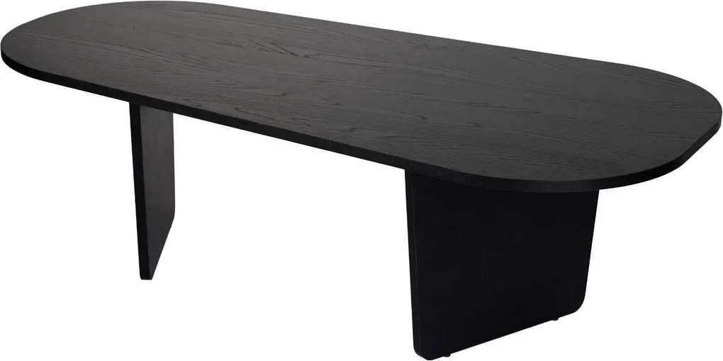 Masuta cafea OVALIS, negru, PAL, 130x65x40 cm