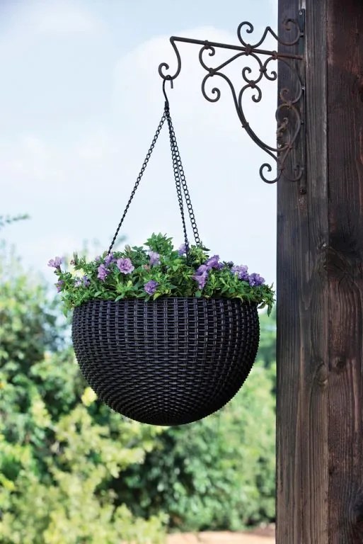Ghiveci de grădină  HANGING SPHERE  - antracit
