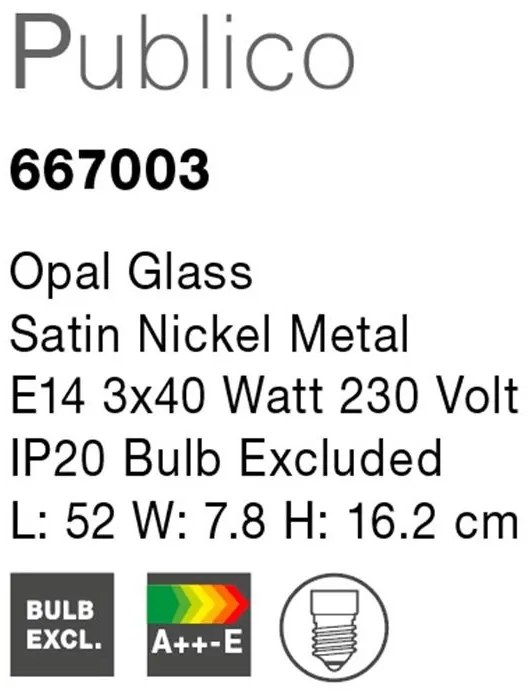 Plafoniera stil clasic Publico 3L NVL-667003