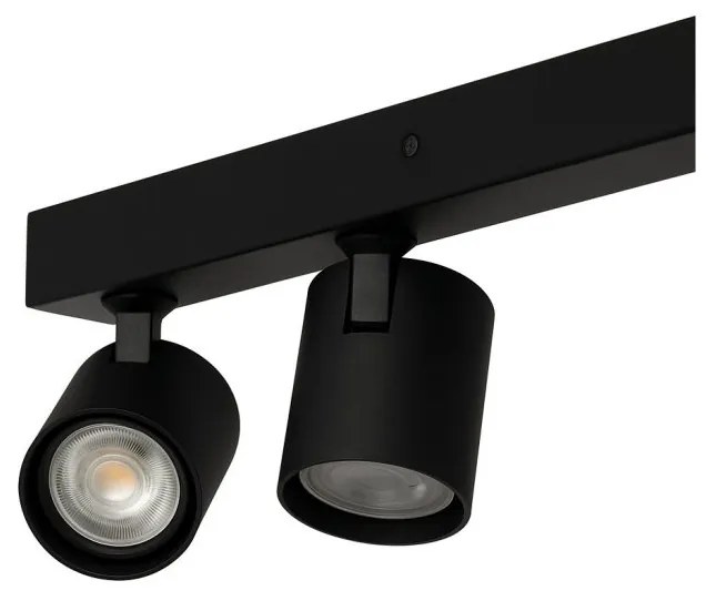 Plafoniera liniara neagra cu 4 spoturi EXO 4, 120cm