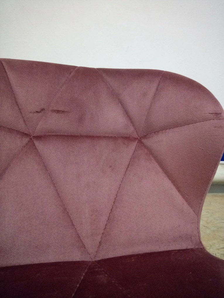 Reducere Scaun de birou roz inchis AVOLA VELVET calitatea II.