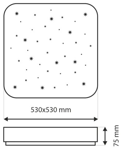 Plafonieră LED dimabilă NERIS LED/60W/230V 2700-6500K + telecomandă