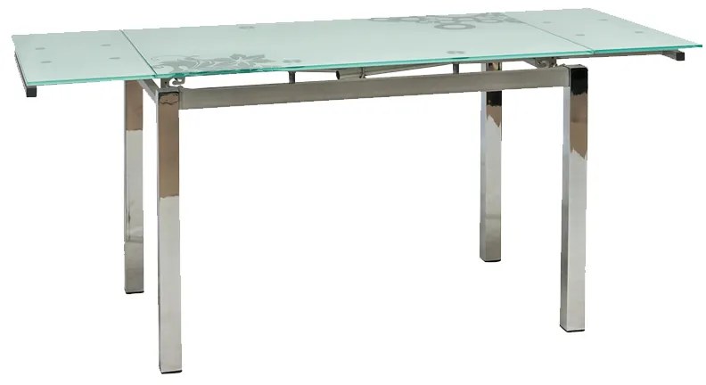 Masa Bucatarie Si Dining GD-17 Alb/Crom 110(170)x74 cm