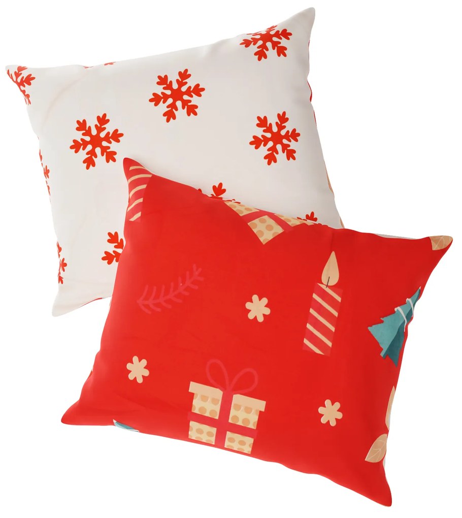 Set 2 fete de perna LUMANARE SI BRAD DE CRACIUN 40x50 cm