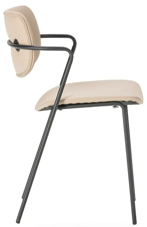 Scaune de dining bej 2 buc. Maika – Marckeric