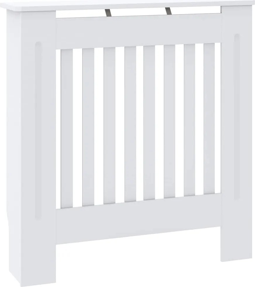 vidaXL Mască pentru calorifer, alb, 78 cm, MDF
