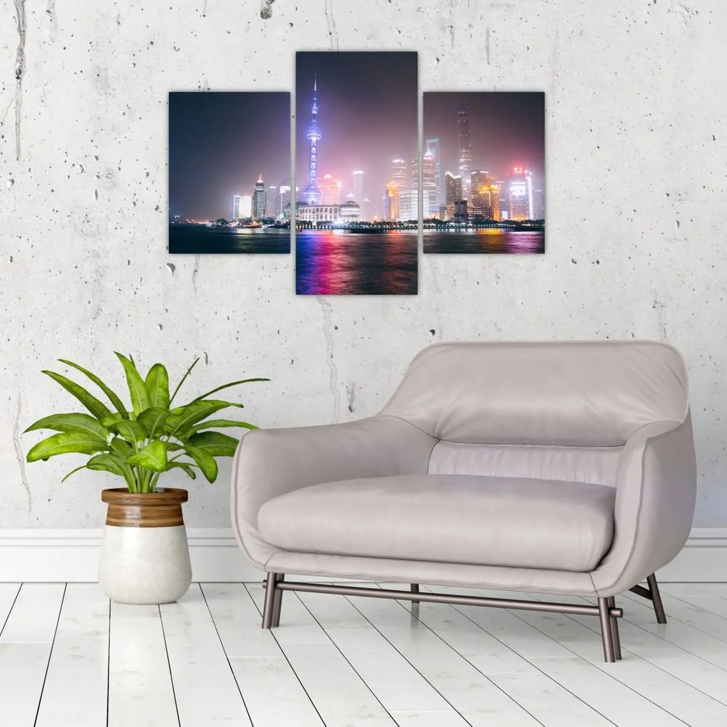 Tabloul Shangai nocturn (90x60 cm)
