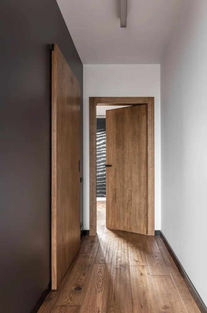 Usa de interior glisanta Porta Efekt cu sistem ascuns de glisare 1044x2230, 780 x 2060, ST / DR, Gladstone /  Halifax, Stejar Scandinav