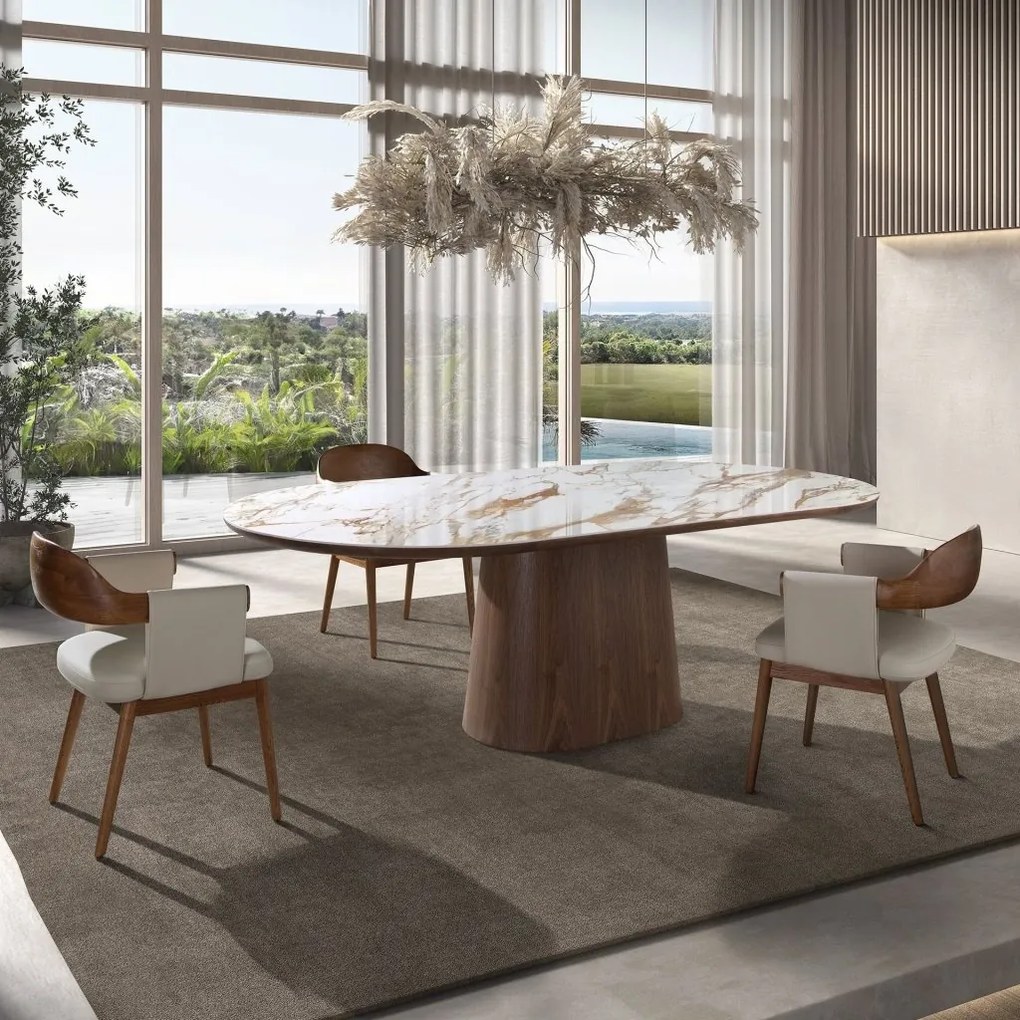 Masa marmura portelanata Walnut 240x120cm