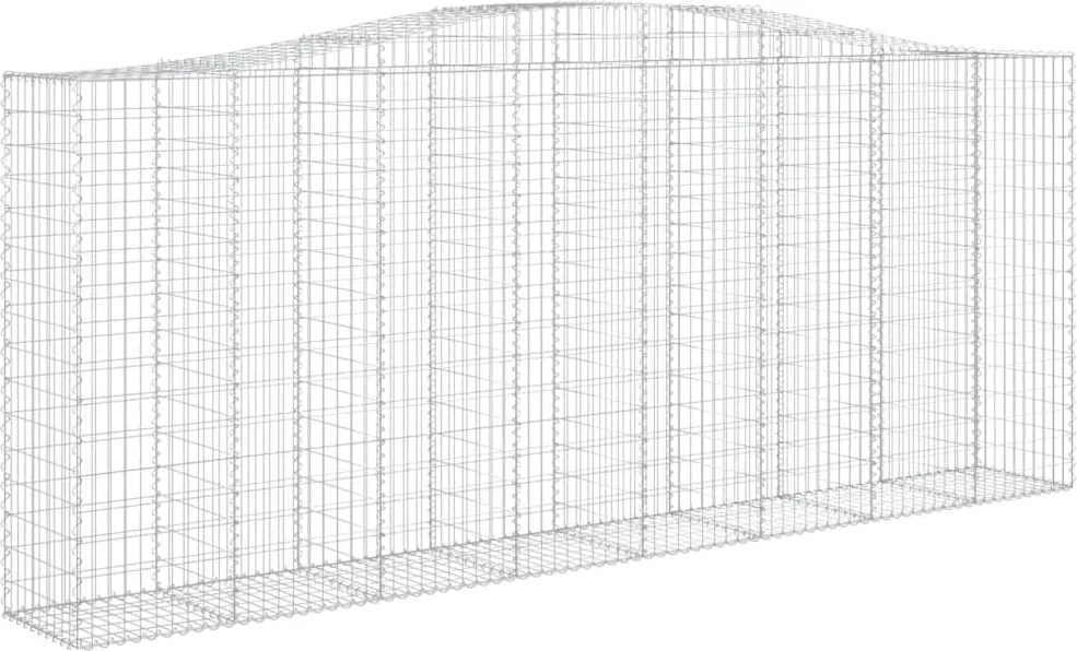 vidaXL Coș gabion arcuit, 400x50x160/180 cm, fier galvanizat