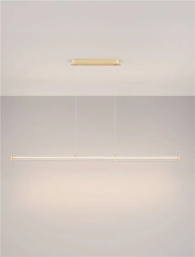 Lustra LED 2700K suspendata design liniar PHEME auriu periat