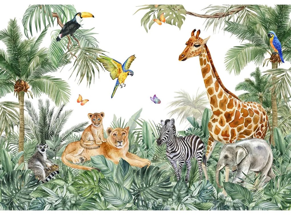 Foto-tapet XXL Jungle 360 x 254 cm, 4 părți