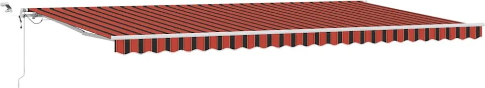 vidaXL Cortina Retractabilă Portocalie și maro 600 × 300 cm