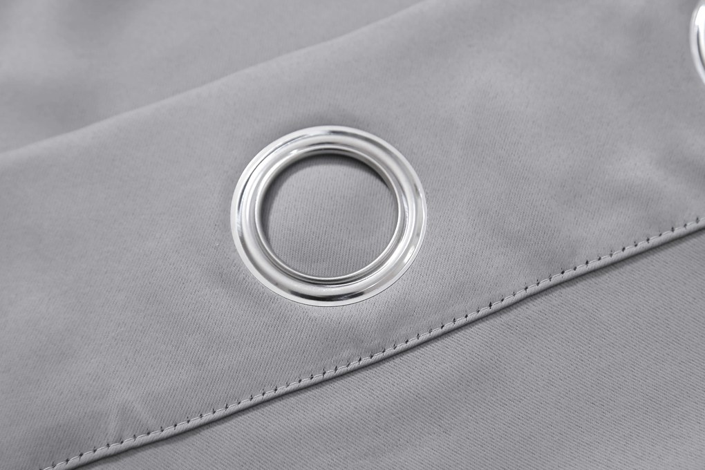 Draperie gri deschis OXFORD 140x250 cm Agatat: Inele metalice