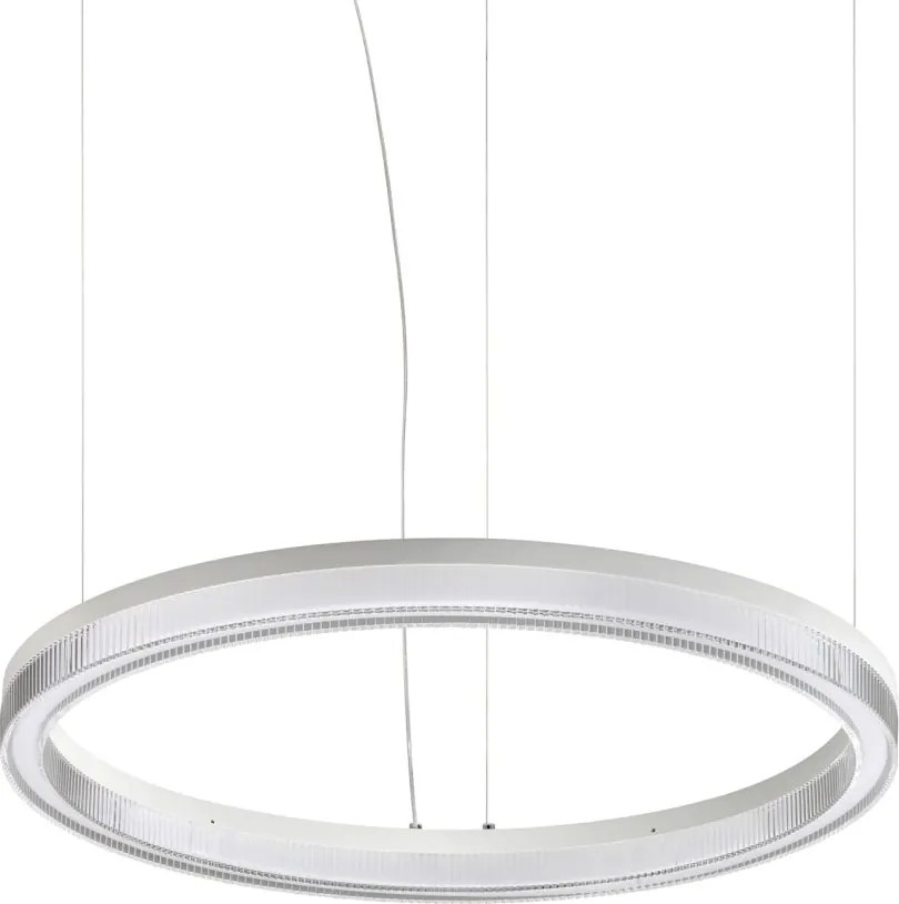 Lustra LED suspendata design circular CROWN SP D60 BIANCO