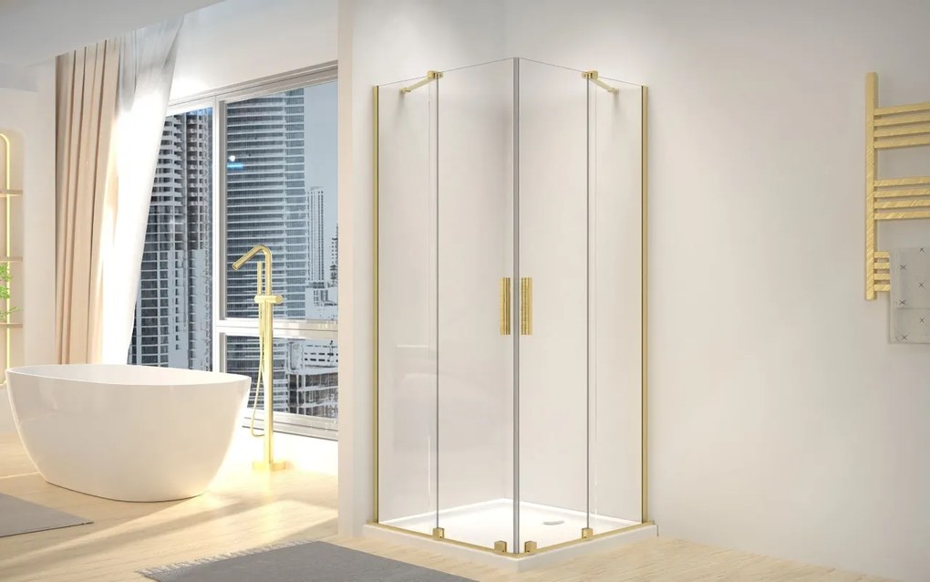 Cabina dus REA Montana Double Gold Brush 80x100