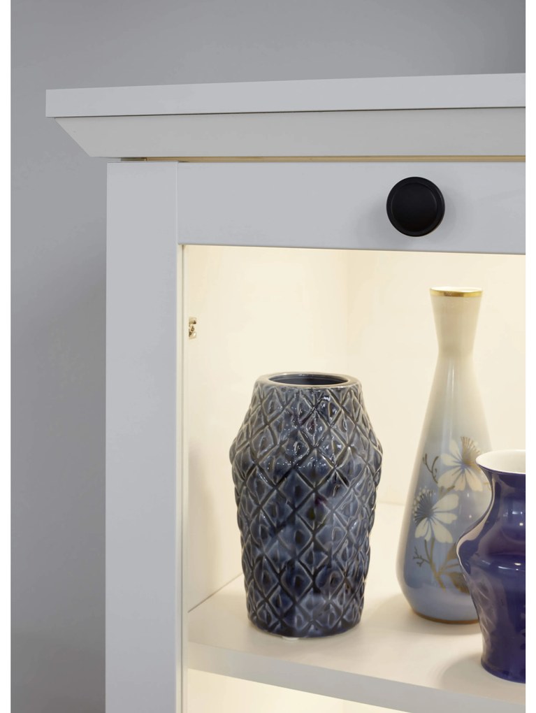 Vitrină Bobbie 3D1W (Stejar artisan + negru). 1052778