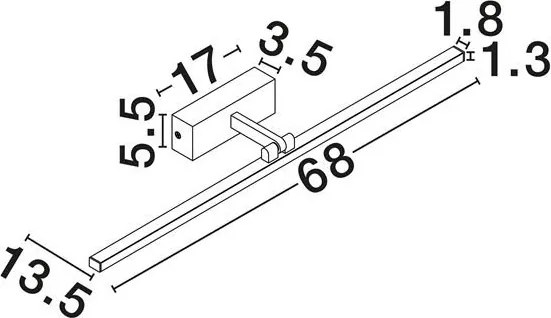 Aplica de perete LED baie IP44 MAREL crom