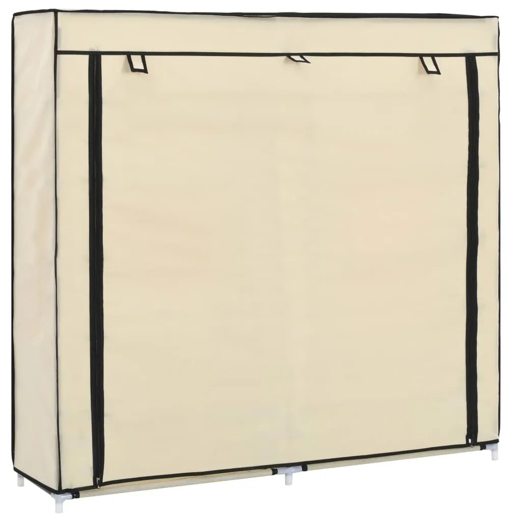 vidaXL Pantofar cu husă, crem, 115x28x110 cm, material textil