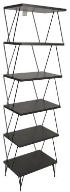 Bibliotecă BALABAN 165x48 cm antracit/neagră