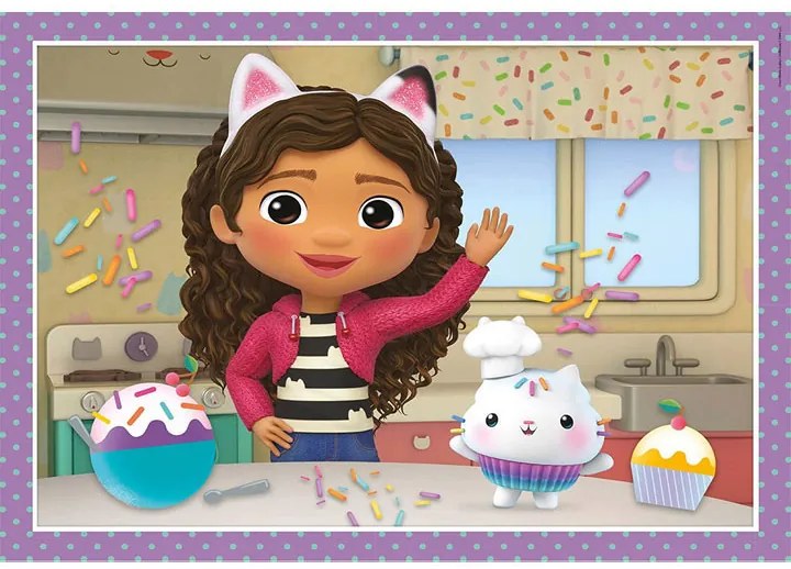 Gabby's Dollhouse Activities Puzzle 4 în 1 Clementoni