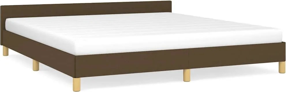 vidaXL Cadru de pat fără saltea, maro închis, 180x200 cm, textil