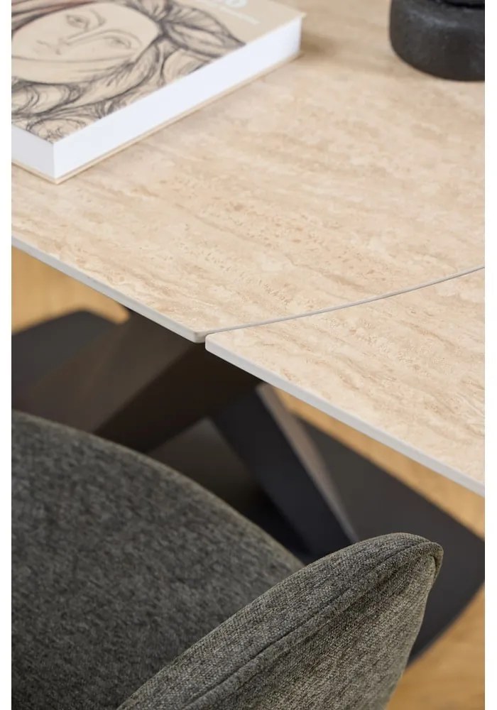 Scaun de sufragerie gri închis cu cotiere Graham – Actona