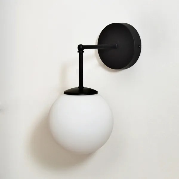 Lampă de perete MOON 1xE27/15W/230V negru