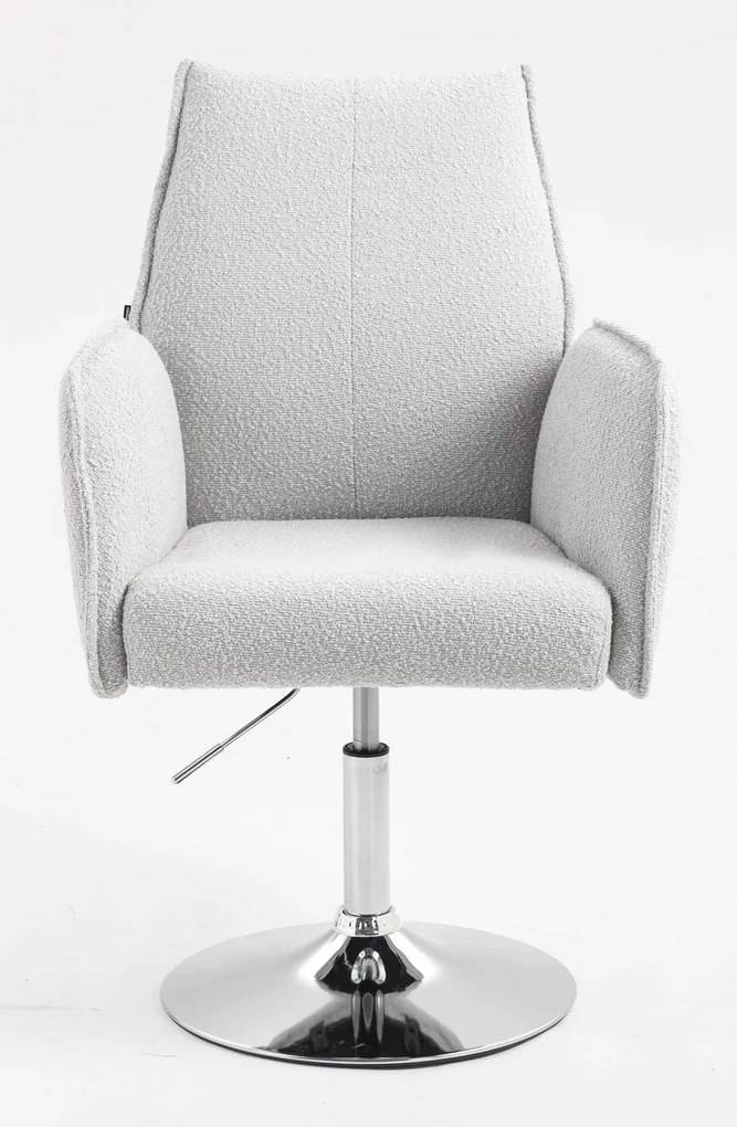 HR280N Scaun Gri Boucle cu Bază Cromata