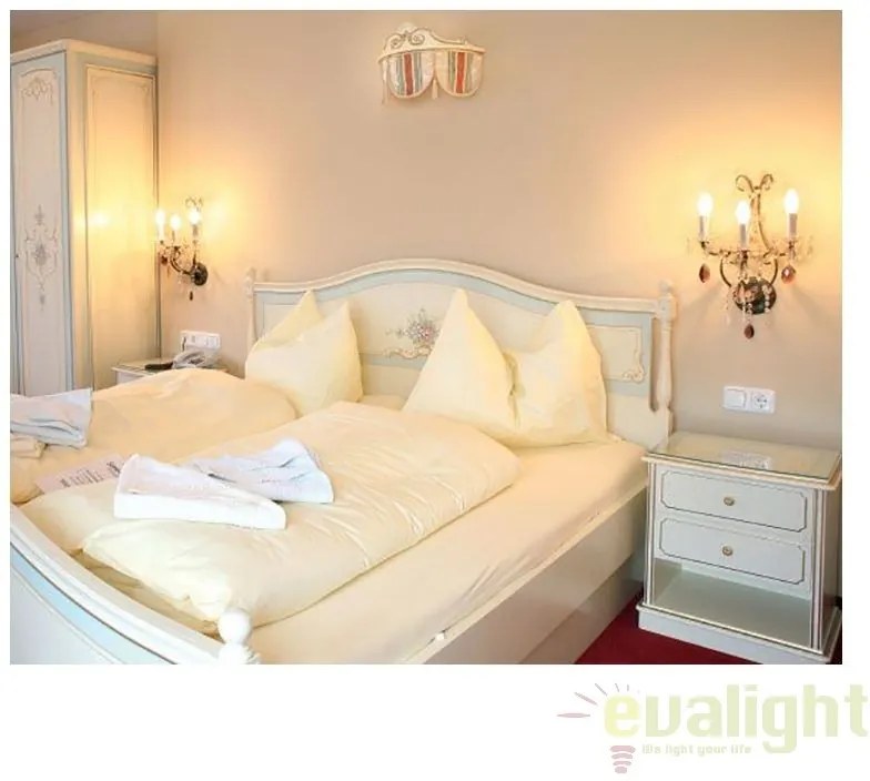 Aplica de perete LUX super eleganta cristal cu 3 brate Verona antik-gold WA 2-1097/3 OR
