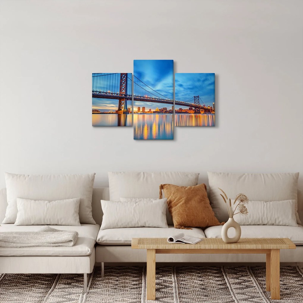 Tablou - Podul Benjamin Franklin, Philadelphia (90x60 cm)
