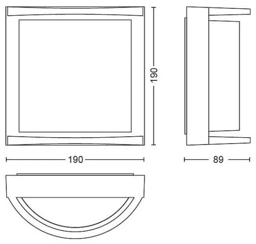 Aplică LED de exterior LED/12W/230V IP44 Philips Massive 17391/93/P3