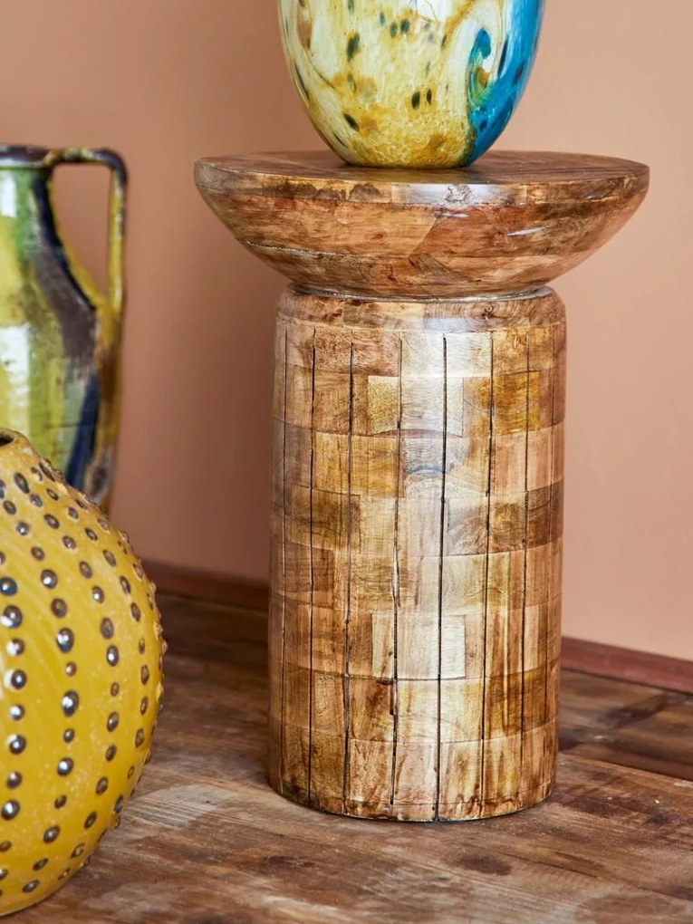 Masuta laterala, natur, din lemn de mango, Yasme