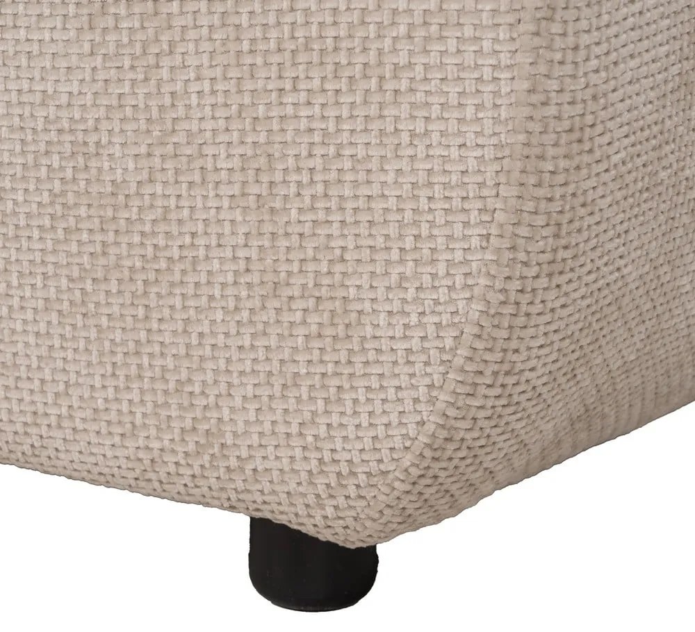 Taburet bej cu tapițerie din chenille Minimal – Ixia