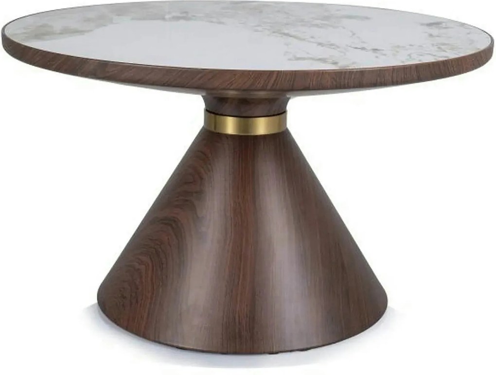 Masuta NAPA A, alb/nuc/auriu, ceramica/metal, 70x70x43 cm