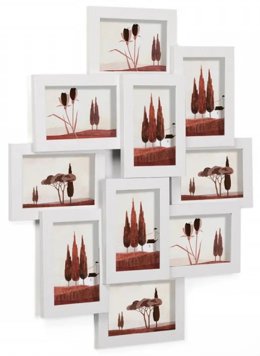 Set 10 rame foto, MDF, alb