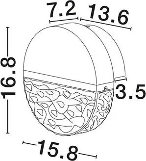 Aplica LED decorativa pentru baie IP44 LED 3000K DORIN negru